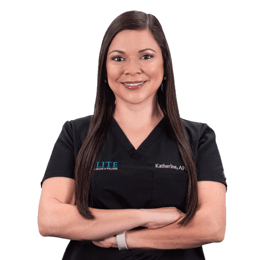 A woman in black shirt with arms crossed.