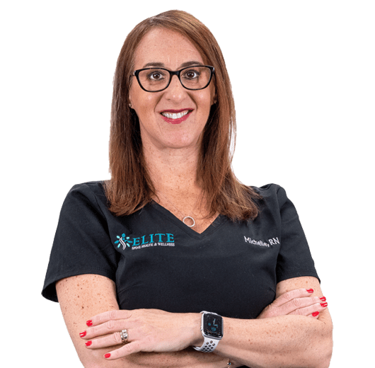 A woman with glasses and a black shirt