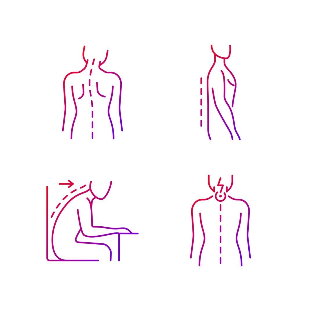 Four different types of body posture.